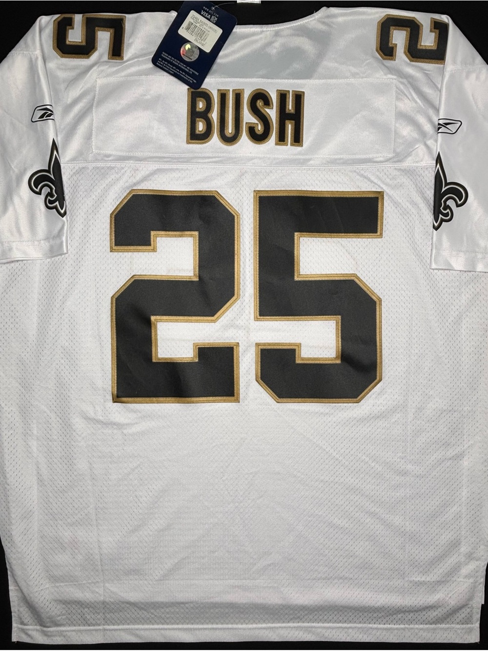 NWT New Orleans Saints Reggie Bush Reebok Premiere Football Jersey Size: XXL